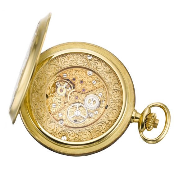 Swiss diamond set hunting cased pocket watch Circa 1990 Swiss diamond set hunting cased pocket watch Circa 1990