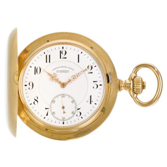 German full hunter keyless lever chronometer watch Circa 1905