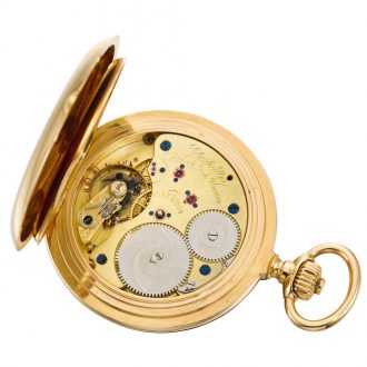 German full hunter keyless lever chronometer watch Circa 1905