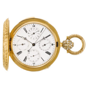 Russian calendar watch with dead centre seconds Circa 1850