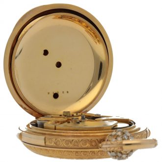 Russian calendar watch with dead centre seconds Circa 1850