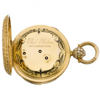 Russian calendar watch with dead centre seconds Circa 1850