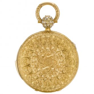Russian calendar watch with dead centre seconds Circa 1850