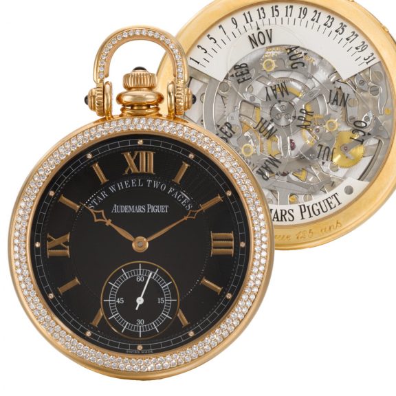 Swiss double dialled watch with wandering day/date dial Circa 2000 Swiss double dialled watch with wandering day/date dial Circa 2000