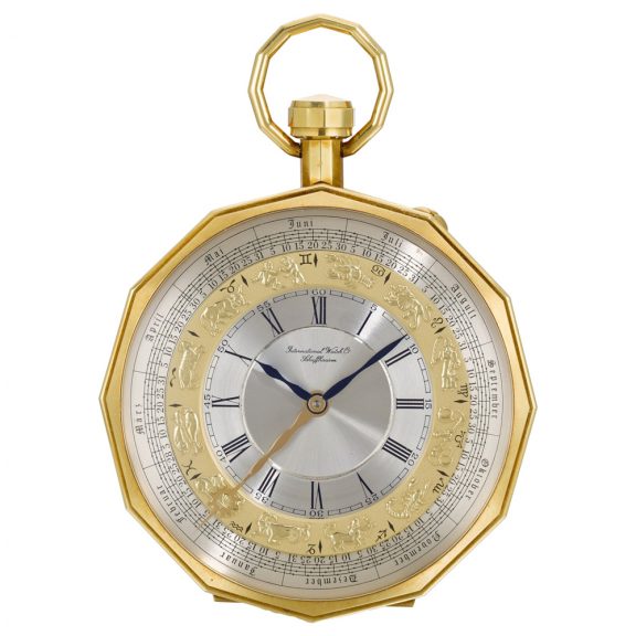 Swiss dodecagonal watch with calendar and Zodiac Signs Circa 1985