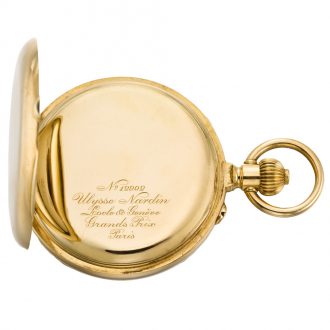 Swiss open faced keyless chronograph pocket watch Circa 1910