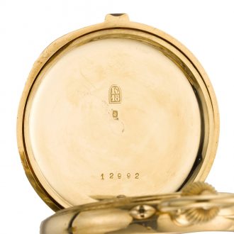 Swiss open faced keyless chronograph pocket watch Circa 1910