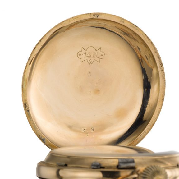 Swiss double dialled watch with calendar and moon phases Circa 1880 Swiss double dialled watch with calendar and moon phases Circa 1880