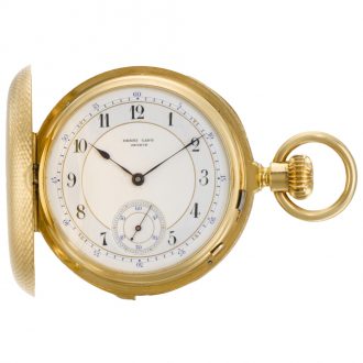 Swiss hunting cased half quarter repeating pocket watch Circa 1890