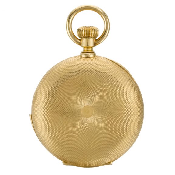 Swiss hunting cased half quarter repeating pocket watch Circa 1890 Swiss hunting cased half quarter repeating pocket watch Circa 1890