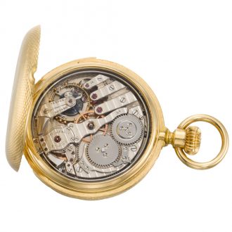 Swiss hunting cased half quarter repeating pocket watch Circa 1890