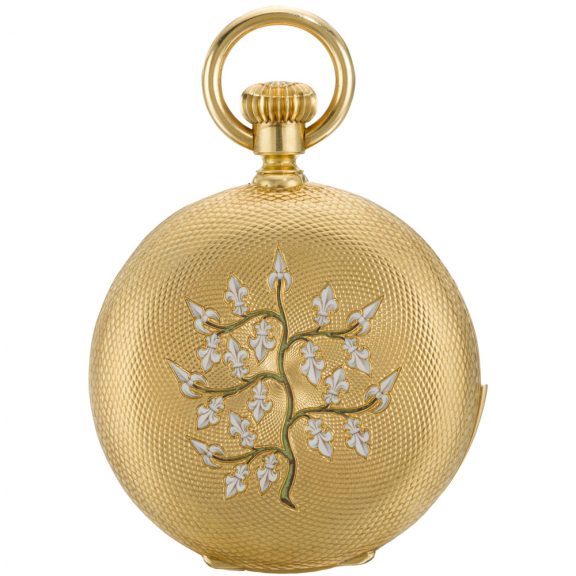 Swiss hunting cased half quarter repeating pocket watch Circa 1890
