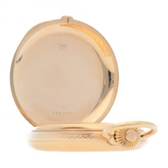 Swiss gold hunting cased pocket watch for the Polish market Circa 1895