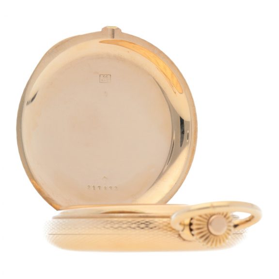 Swiss gold hunting cased pocket watch for the Polish market Circa 1895 Swiss gold hunting cased pocket watch for the Polish market Circa 1895