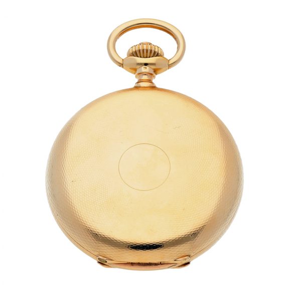 Swiss gold hunting cased pocket watch for the Polish market Circa 1895 Swiss gold hunting cased pocket watch for the Polish market Circa 1895