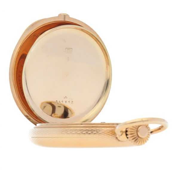 Swiss gold hunting cased pocket watch for the Polish market Circa 1895 Swiss gold hunting cased pocket watch for the Polish market Circa 1895