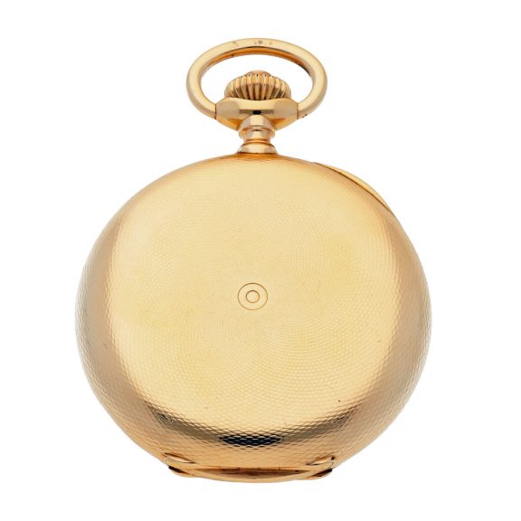 Swiss gold hunting cased pocket watch for the Polish market Circa 1895 Swiss gold hunting cased pocket watch for the Polish market Circa 1895