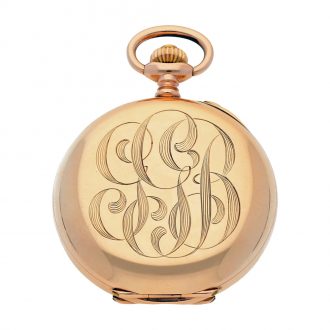 Swiss gold split seconds chronograph pocket watch Circa 1900