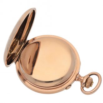 Swiss gold split seconds chronograph pocket watch Circa 1900
