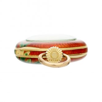 Swiss gold, enamel watch pocket with associated pendant Circa 1897