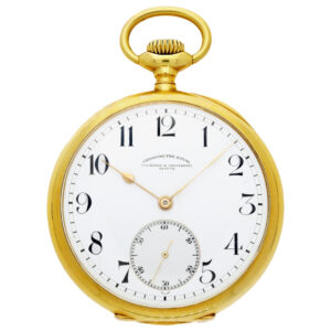 Swiss 18k gold open faced lever pocket watch Circa 1910