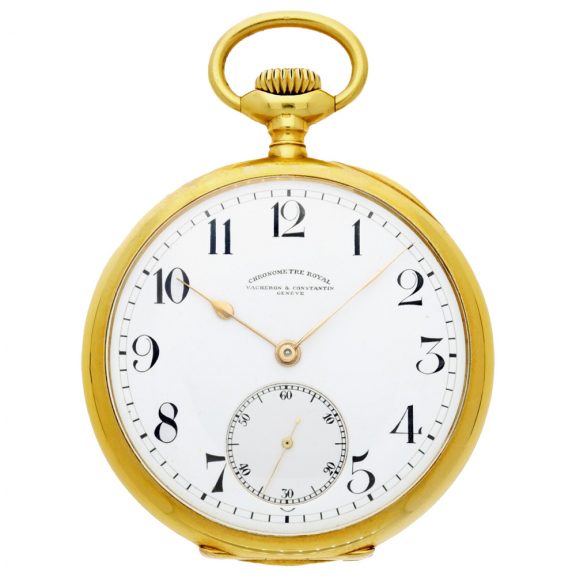 Swiss 18k gold open faced lever pocket watch Circa 1910 Swiss 18k gold open faced lever pocket watch Circa 1910