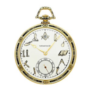 Swiss open faced lever pocket watch with masonic dial Circa 1925