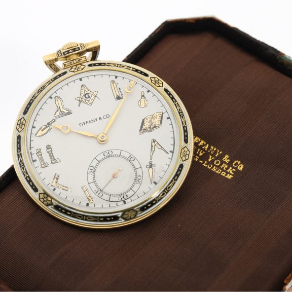 Swiss open faced lever pocket watch with masonic dial Circa 1925 Swiss open faced lever pocket watch with masonic dial Circa 1925
