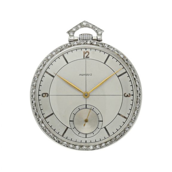 Swiss platinum and diamond set Art Deco dress watch Circa 1930