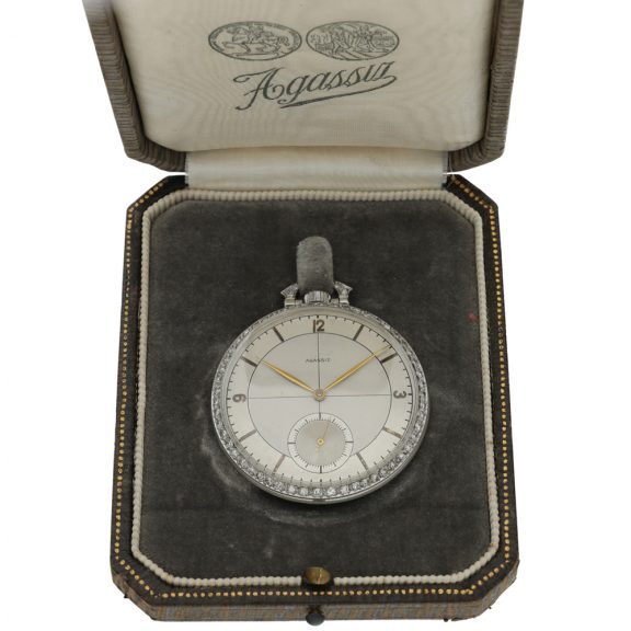 Swiss platinum and diamond set Art Deco dress watch Circa 1930 Swiss platinum and diamond set Art Deco dress watch Circa 1930