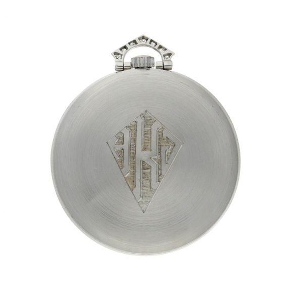 Swiss platinum and diamond set Art Deco dress watch Circa 1930 Swiss platinum and diamond set Art Deco dress watch Circa 1930