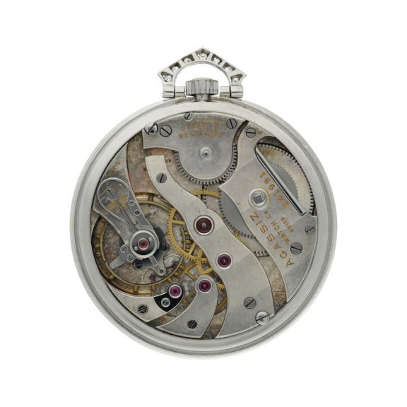 Swiss platinum and diamond set Art Deco dress watch Circa 1930 Swiss platinum and diamond set Art Deco dress watch Circa 1930