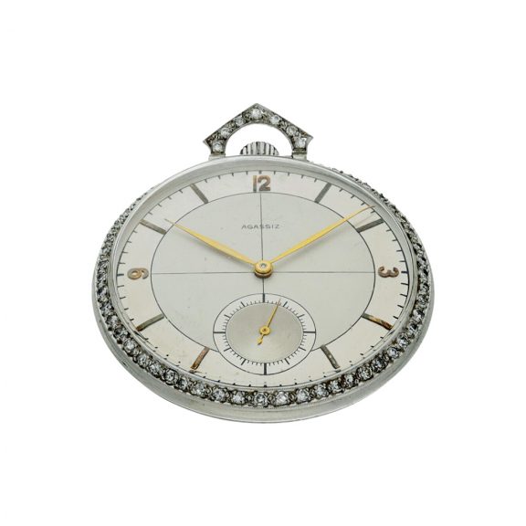 Swiss platinum and diamond set Art Deco dress watch Circa 1930 Swiss platinum and diamond set Art Deco dress watch Circa 1930