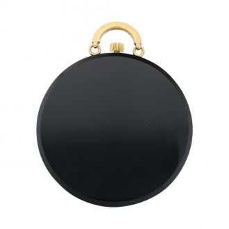 French gold and onyx lever pocket watch with chain Circa 1920