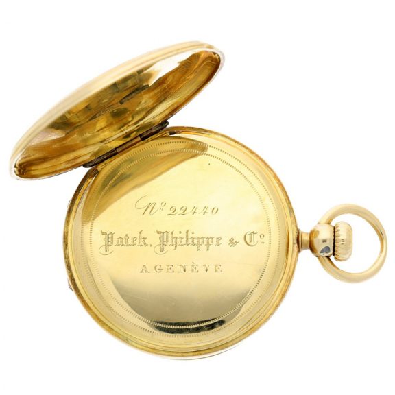 Fine Swiss yellow gold hunting cased pocket watch Circa 1863 Fine Swiss yellow gold hunting cased pocket watch Circa 1863