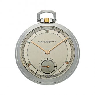Swiss Staybrite stainless steel open faced dress watch Circa 1960
