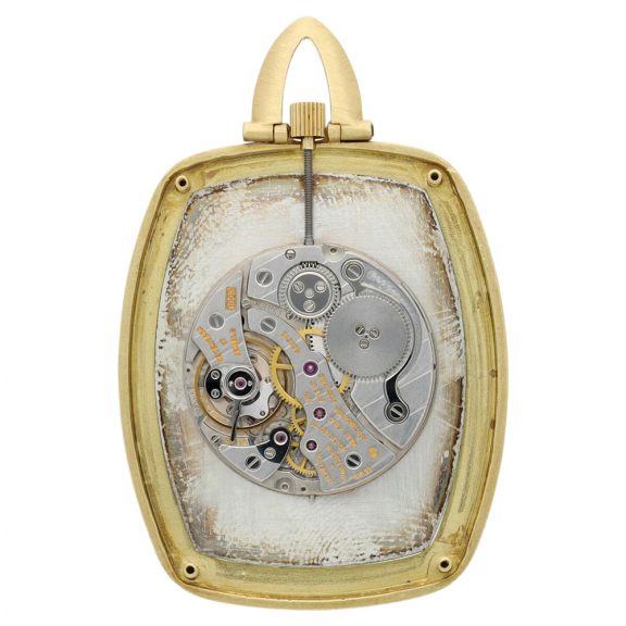 Swiss 18k yellow gold cushion shaped dress watch Circa 1970 Swiss 18k yellow gold cushion shaped dress watch Circa 1970