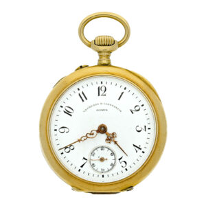Swiss 18 carat gold open faced lever pocket watch Circa 1900