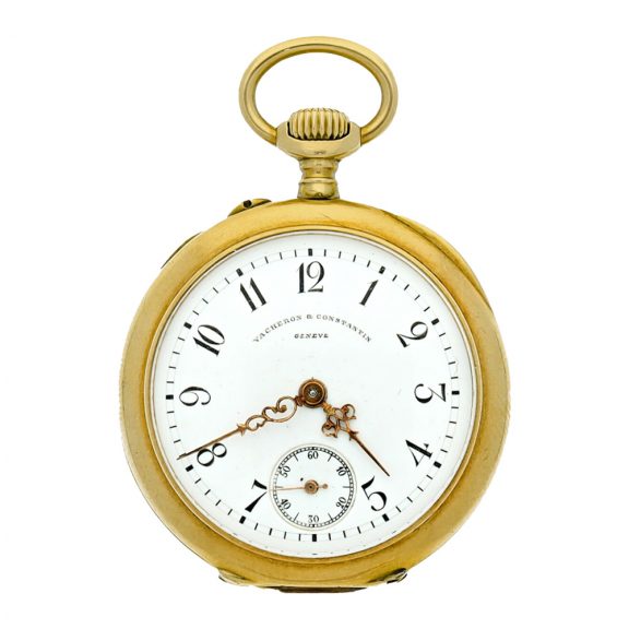 Swiss 18 carat gold open faced lever pocket watch Circa 1900
