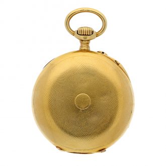 Swiss 18 carat gold open faced lever pocket watch Circa 1900