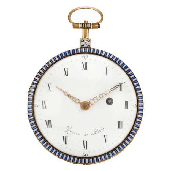 French gold, enamel and diamond set cylinder watch Circa 1780 French gold, enamel and diamond set cylinder watch Circa 1780