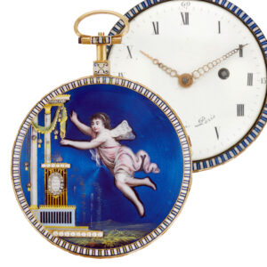 French gold, enamel and diamond set cylinder watch Circa 1780