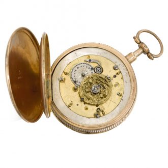 Swiss repeating automaton watch with jacquemarts Circa 1800