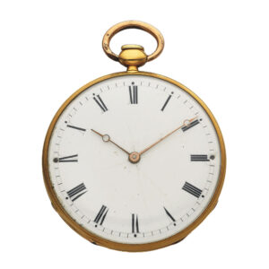 Swiss quarter repeating yellow gold pocket watch with cylinder escapement Circa 1830