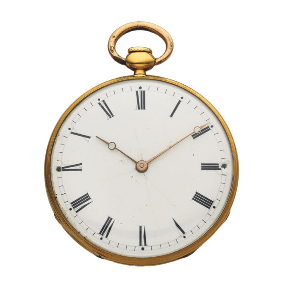Swiss quarter repeating yellow gold pocket watch with cylinder escapement Circa 1830