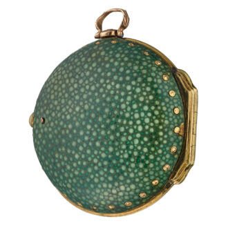 Dutch JP Kroese verge in gold and shagreen pair cases Circa 1765