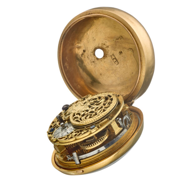 Dutch JP Kroese verge in gold and shagreen pair cases Circa 1765 Dutch JP Kroese verge in gold and shagreen pair cases Circa 1765