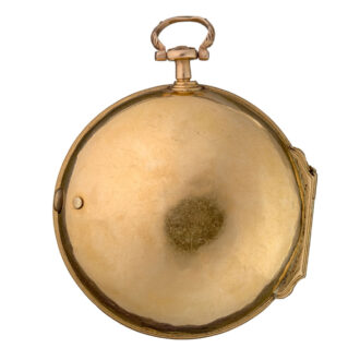 Dutch JP Kroese verge in gold and shagreen pair cases Circa 1765