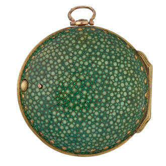 Dutch JP Kroese verge in gold and shagreen pair cases Circa 1765