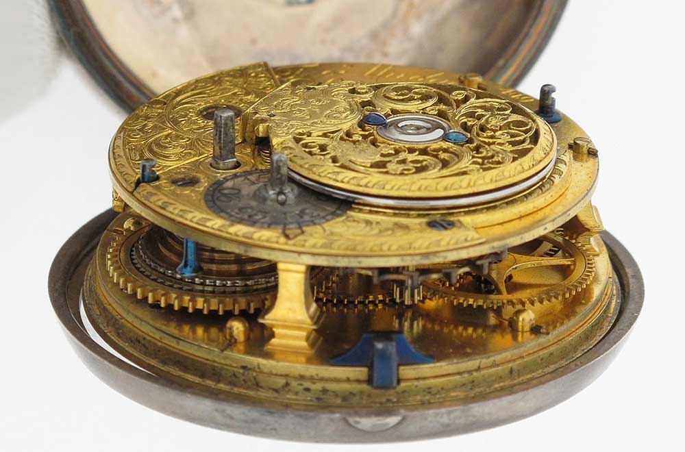 An 18th century pocket watch by the well-known London horologist Thomas Mudge.